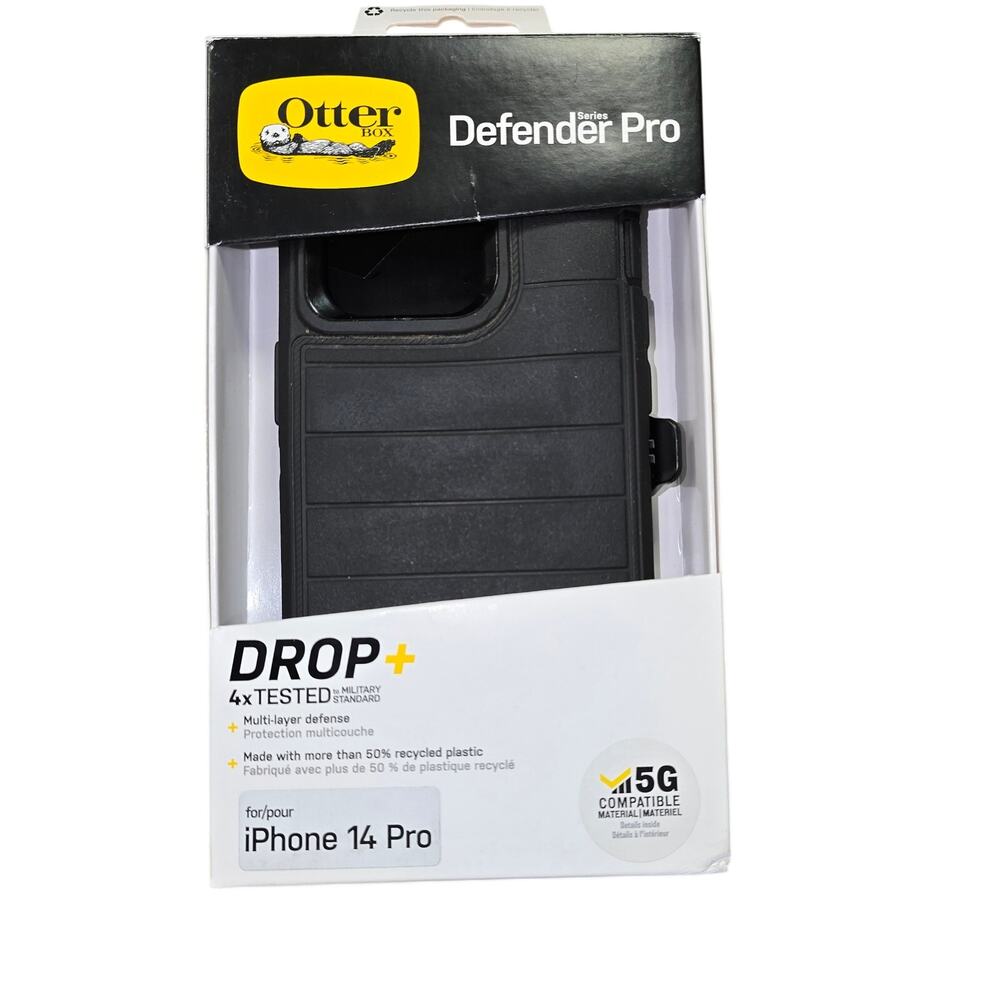 Otter Box Defender Series Pro iPhone 14 Pro 5G Phone Case Black